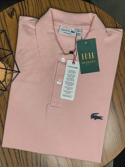 Camisa Polo Lacoste Classic Fit Rosa