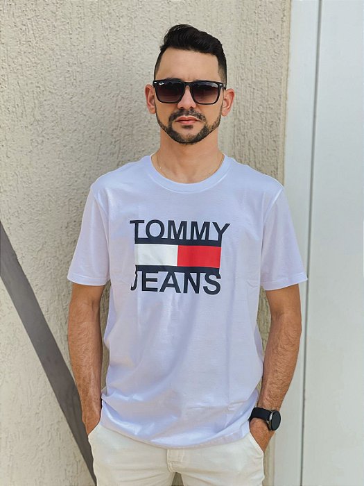 Camiseta Flag Box Tommy Jeans Branca