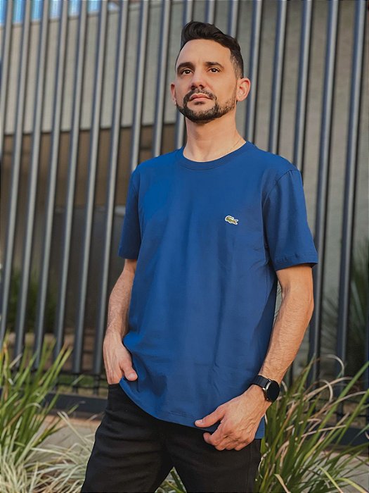 Camiseta Lacoste Clássica Azul Petróleo
