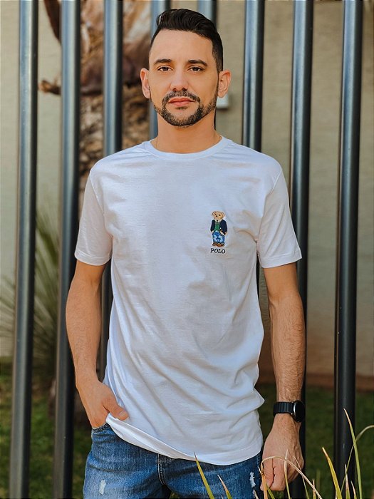Polo Bear Jersey Cotton Tee White