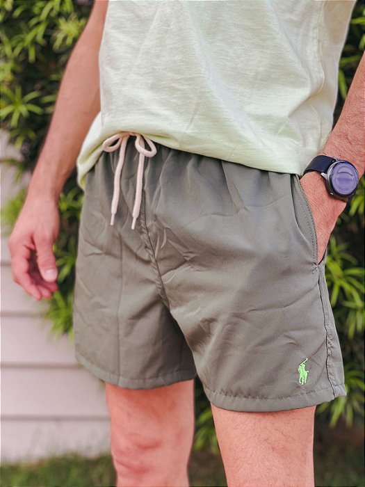 Shorts Ralph Lauren Beach Verde Oliva Pony Lima