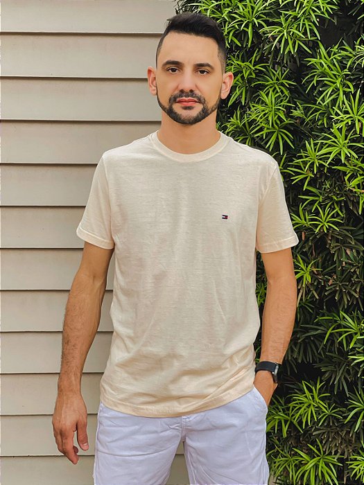 Camiseta Tommy Hilfiger Essential Icon Pêssego