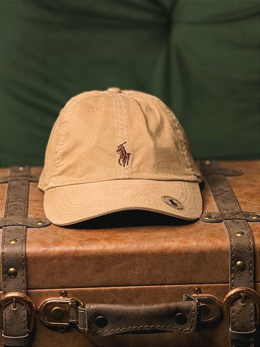 Boné Ralph Lauren Classic Caqui Pony Marrom