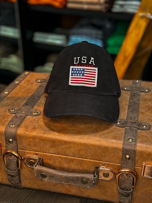 Boné Ralph Lauren USA Flag Preto