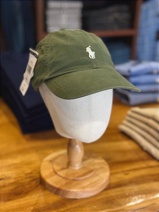 Boné Ralph Lauren Classic Verde Musgo Pony Verde Claro