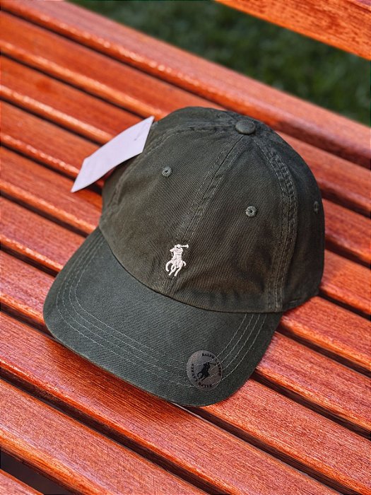 Boné Ralph Lauren Classic Verde Musgo Pony Verde Claro