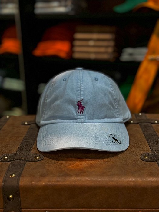 Boné Ralph Lauren Classic Azul Bebê Pony Roxo