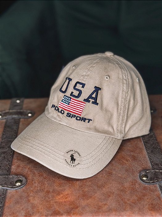 Boné Ralph Lauren Ocre USA Polo Sport Flag