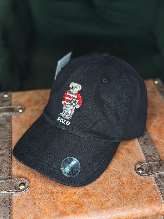 Boné Ralph Lauren Polo Bear Futebol Preto