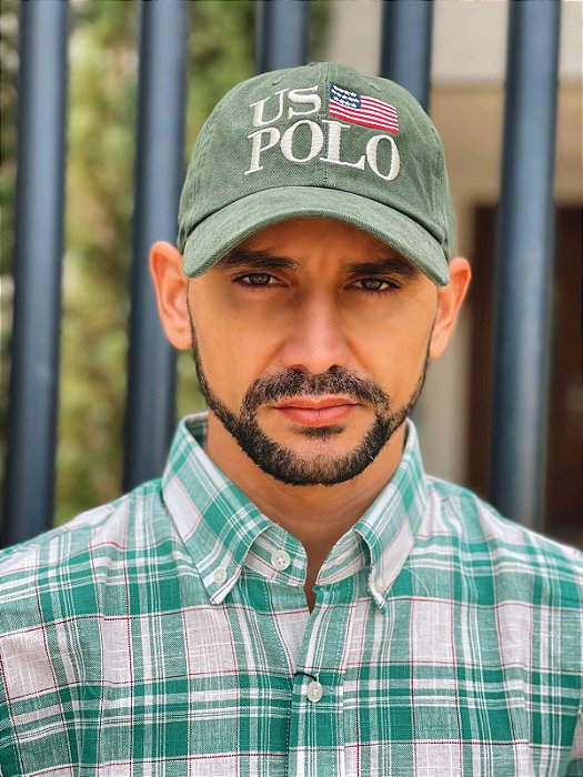 Boné Ralph Lauren Flag Polo US Verde Musgo
