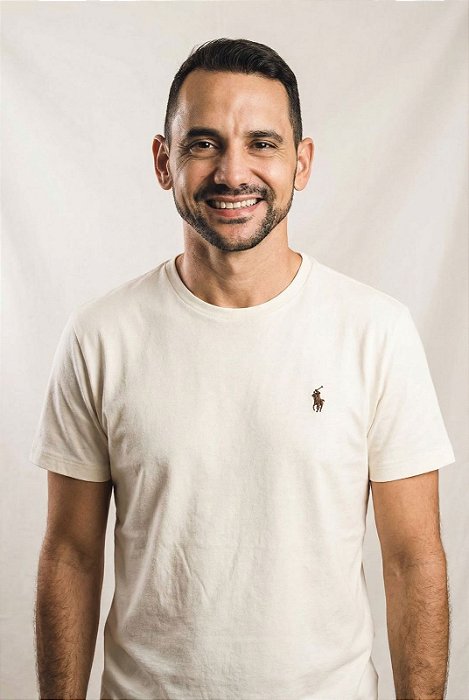 Camiseta Ralph Lauren Masculina Custom Slim Fit Off White Pony Marrom