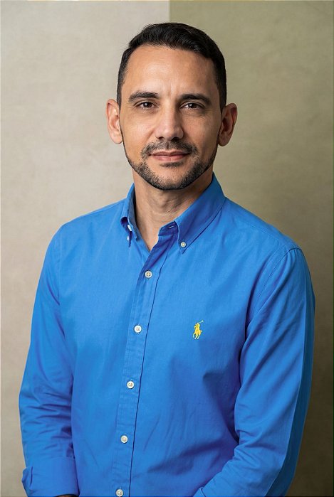 Camisa Ralph Lauren Manga Longa Tricoline Azul Cerúleo Pony Amarelo