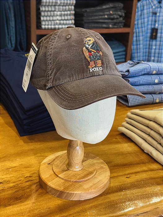 Boné Ralph Lauren Polo Bear Marrom Mescla