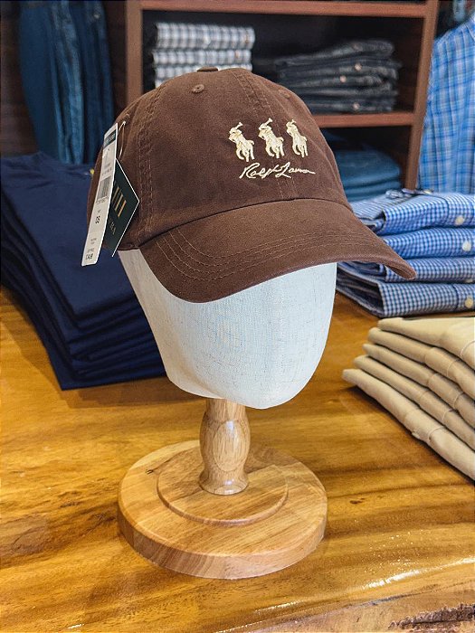 Boné Ralph Lauren 3 Ponys Marrom