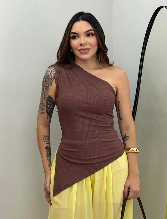 Blusinha Transversal Canelada