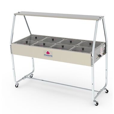 BUFFET TERMICO PROGAS PRB08 C/TAMPA DE VIDRO - 220V