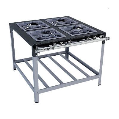 FOGAO M14 STORI 40X40, P6,5 - 04 BOCAS DE ALTA PRESSAO - METALMAQ