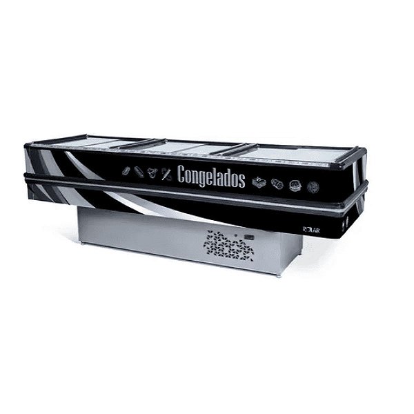 ILHA PARA CONGELADOS DUPLA ACAO 3METROS, PRETA ,PICP300 - 220V, POLAR