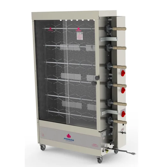 FORNO-PR631- INDUSTRIAL GAS C/06 ESPETOS ROTATIVOS-30 FRANGOS PROGAS BIV