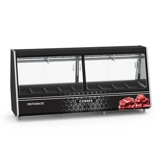 Expositor Acougue Atlantis Eco Gancheira 3000 220v Ar Forcado/vidros aquecidos