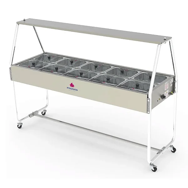 BUFFET TERM PRB-10CUBAS TAMPA VIDRO PROGAS 220V