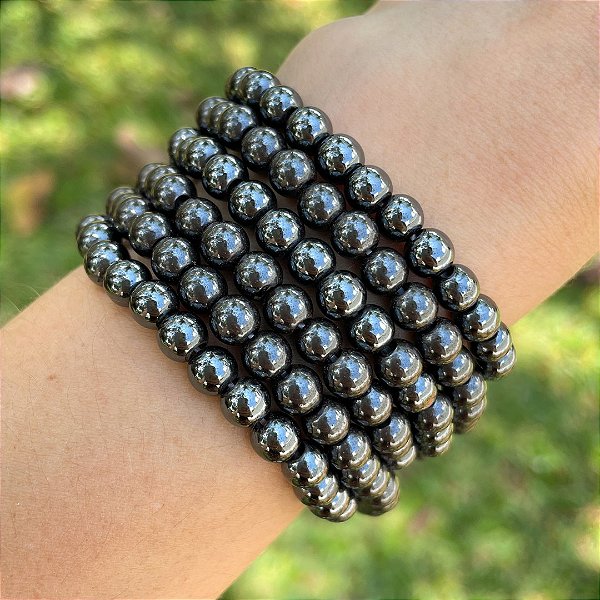 Pulseira de Hematita esfera 6mm