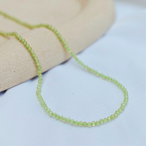 Choker de Peridoto facetado 2mm