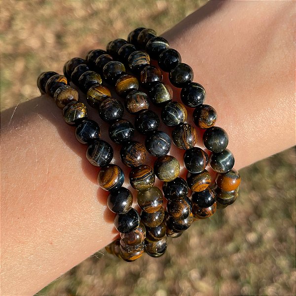 Pulseira de Olho de Falcão esfera 6mm