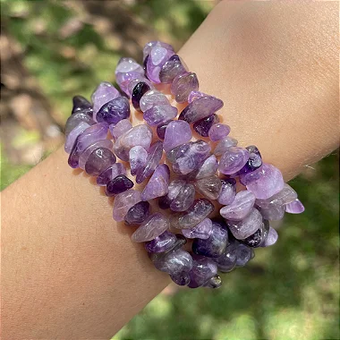 Pulseira de Ametista cascalho
