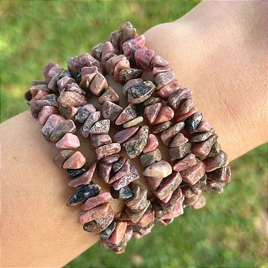 Pulseira de Rodonita cascalho