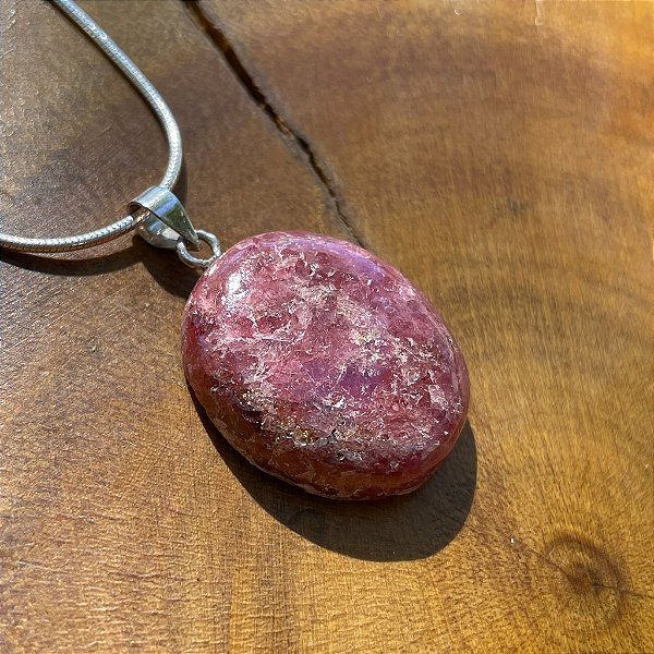 Pingente Rodonita em prata 925