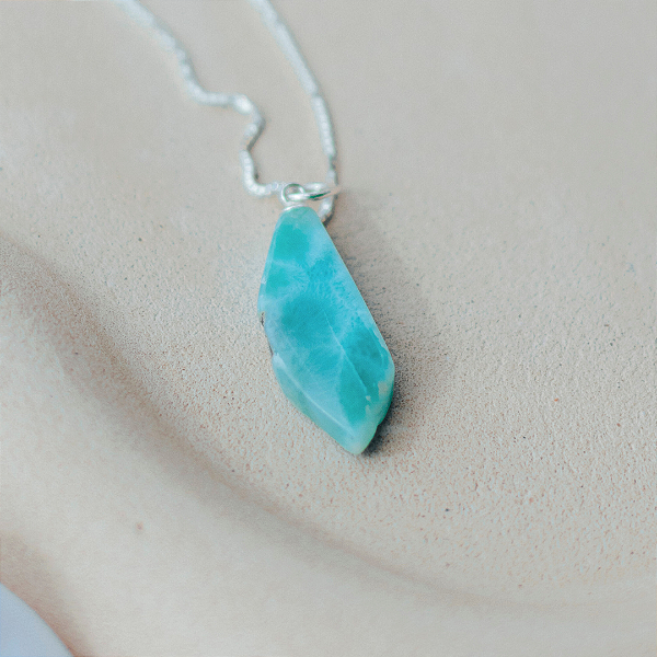 Pingente Larimar em prata 925