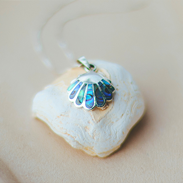 Pingente Abalone conchinha em prata 925