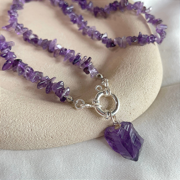 Colar Ametista - 50 cm