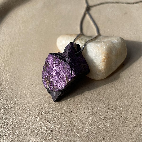 Amuleto Purpurita em prata 925 - 50cm