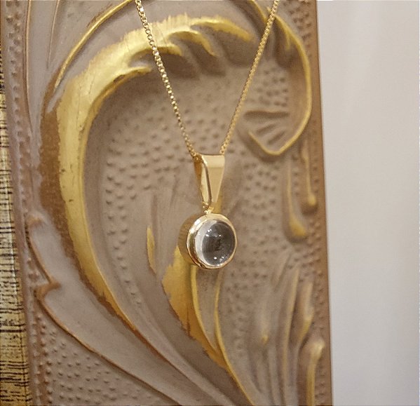 Colar Pin - Cristal Ouro