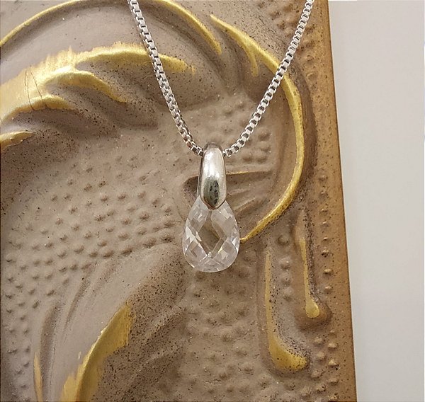 Colar Zircônia Gota