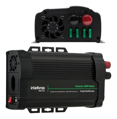 Inversor de Tensão Modificado 1000w 12vcc p  220vac Imd1002 - Intelbras