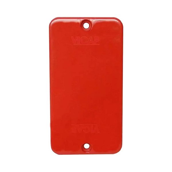 Tampa cega pvc 3 4 - vermelha - clc plasticos