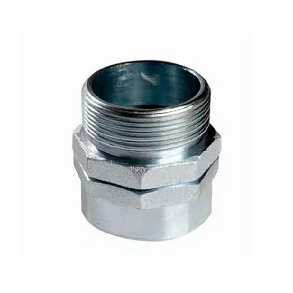 Conector macho giratorio 3 4 bsp zincado para eletroduto flexivel