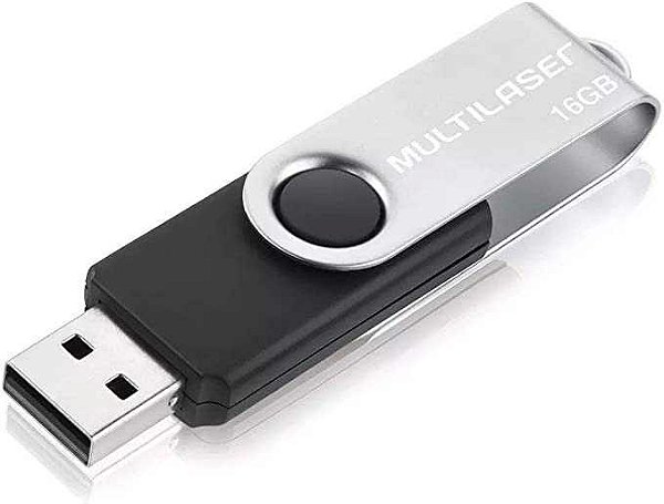 Pen drive 16gb twist multilaser pd588 pt