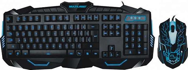 Teclado e mouse gamer c fio usb tc195