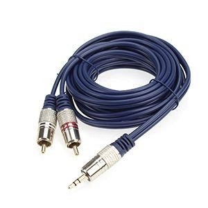 Cabo p2 Stereo x 2 Rca Metal 3 Metros - Storm