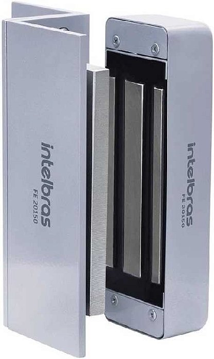 Fechadura eletroima fe 20150 prata s sensor - intelbras