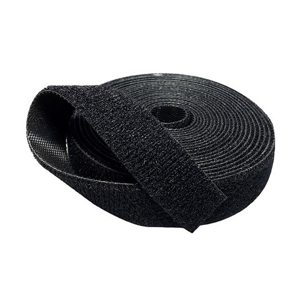 Fita  duplo  face velcro 16mm x rolo 3mt azul