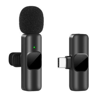 Microfone lapela wireless sem fio tipo c