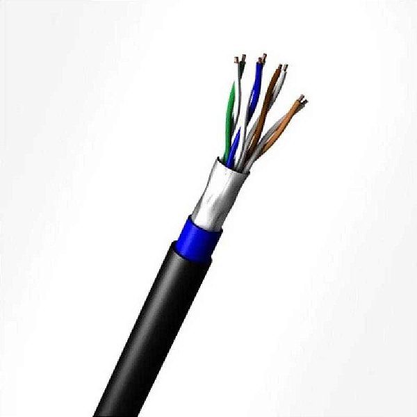 Cabo blindado lan f utp 24awgx4p cat.5e - mpt cobre
