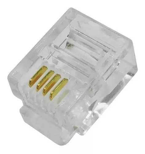 Conector rj11 2 vias para telefone - oceano