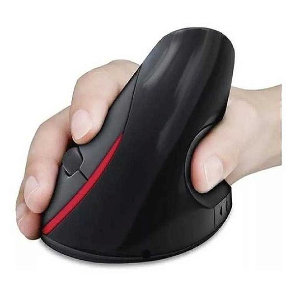 Mouse usb vetical ergonomico recarregavel sem fio wireless