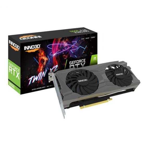 Placa de video geforce rtx  3050 twin x2 inno 3d 8gb gddr6 128 bits